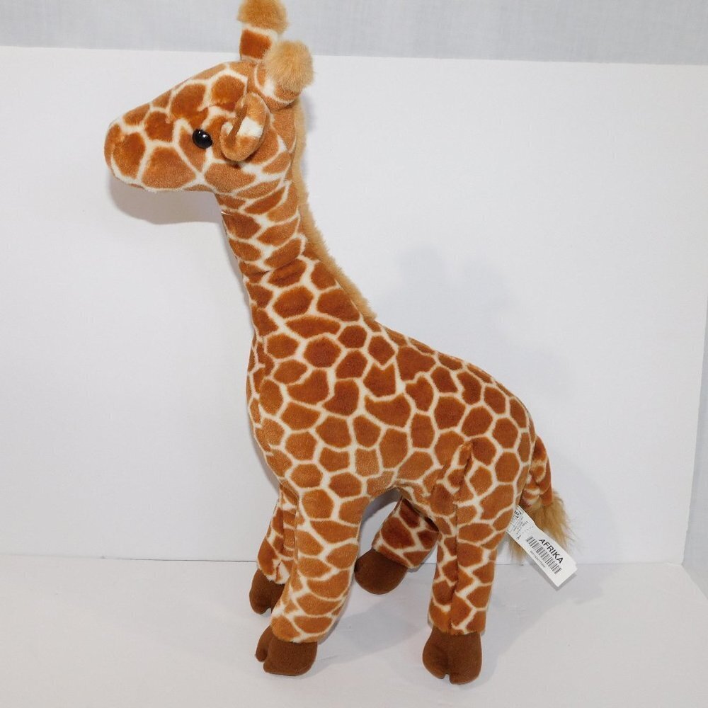 Vintage IKEA Large 21" Afrika stuffed Plush Giraffe Brown Rare